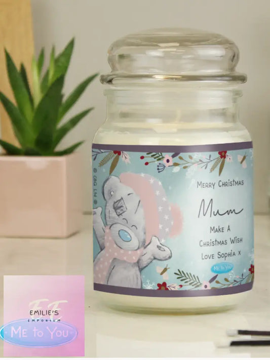 Personalised Me To You Cosy Winter Large Candle Jar