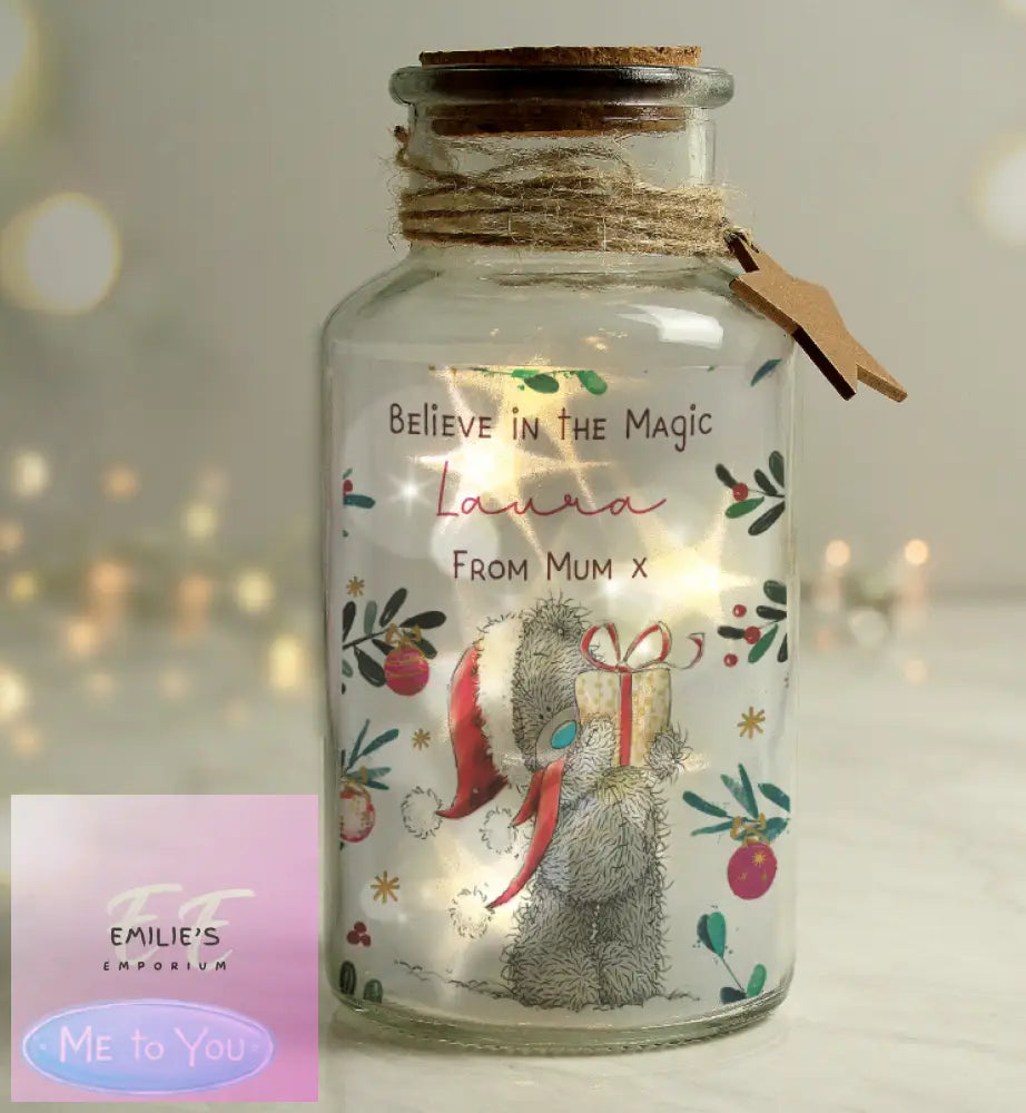 Personalised Me To You Cosy Winter Led Jar