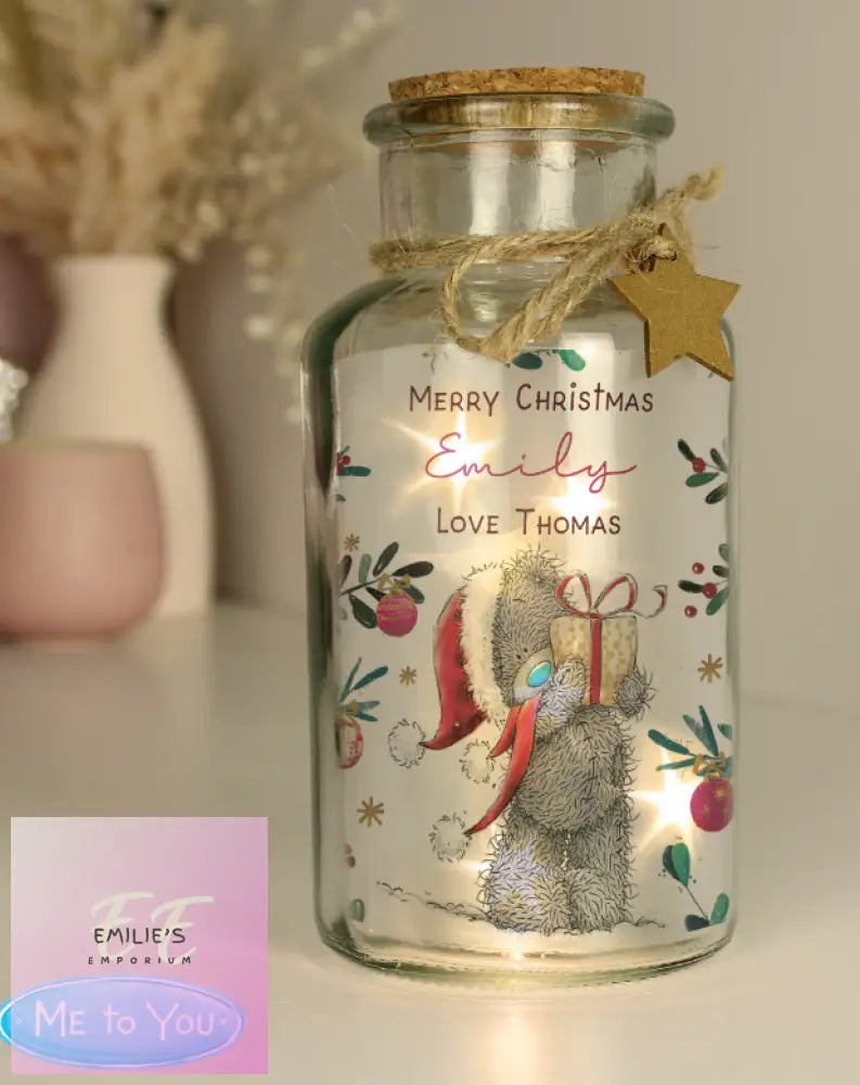 Personalised Me To You Cosy Winter Led Jar