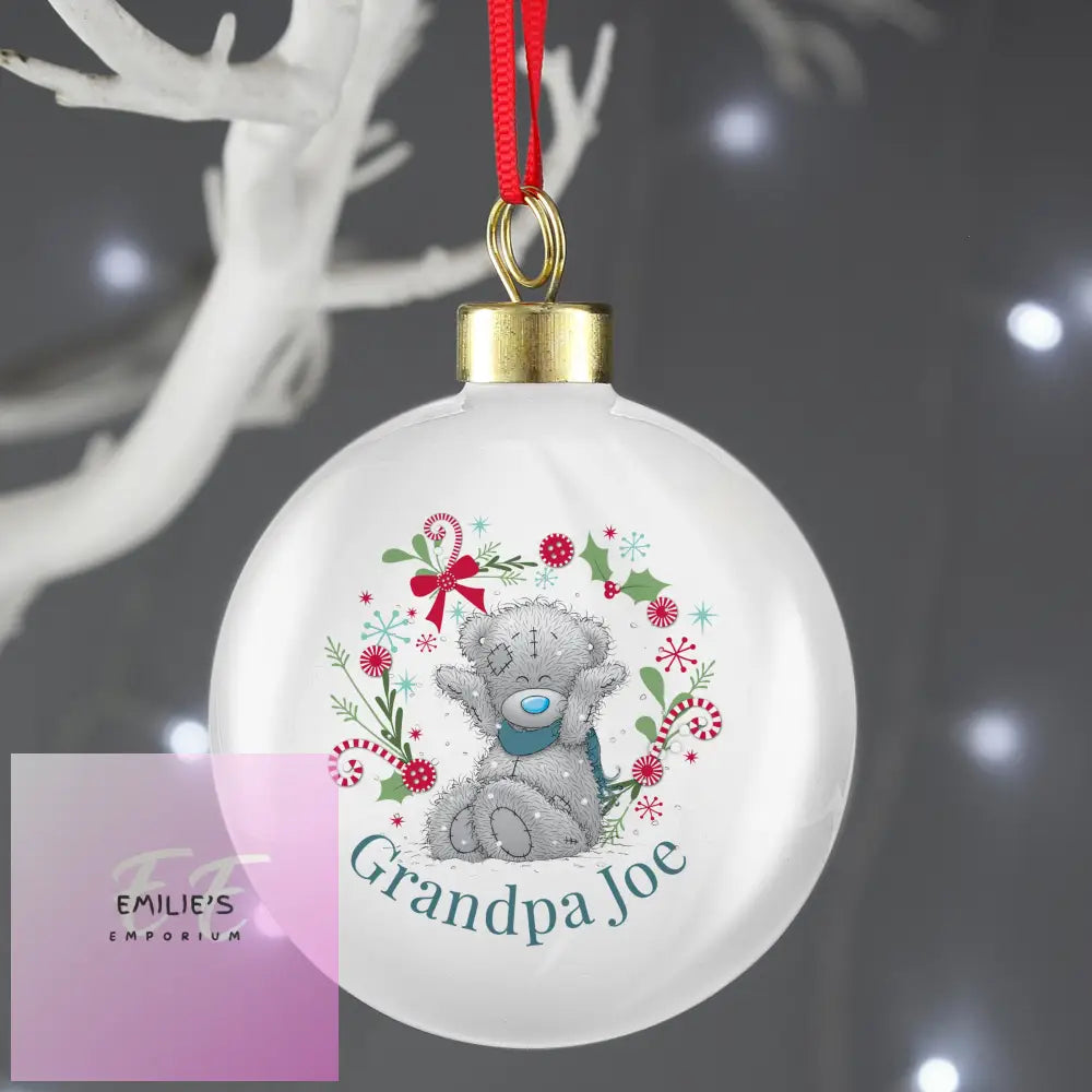 Personalised Me To You For Grandad Dad Christmas Bauble