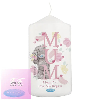 Personalised Me To You Mum Pillar Candle