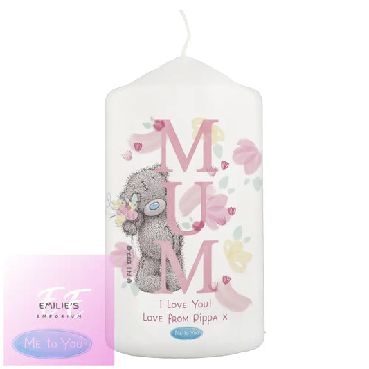 Personalised Me To You Mum Pillar Candle