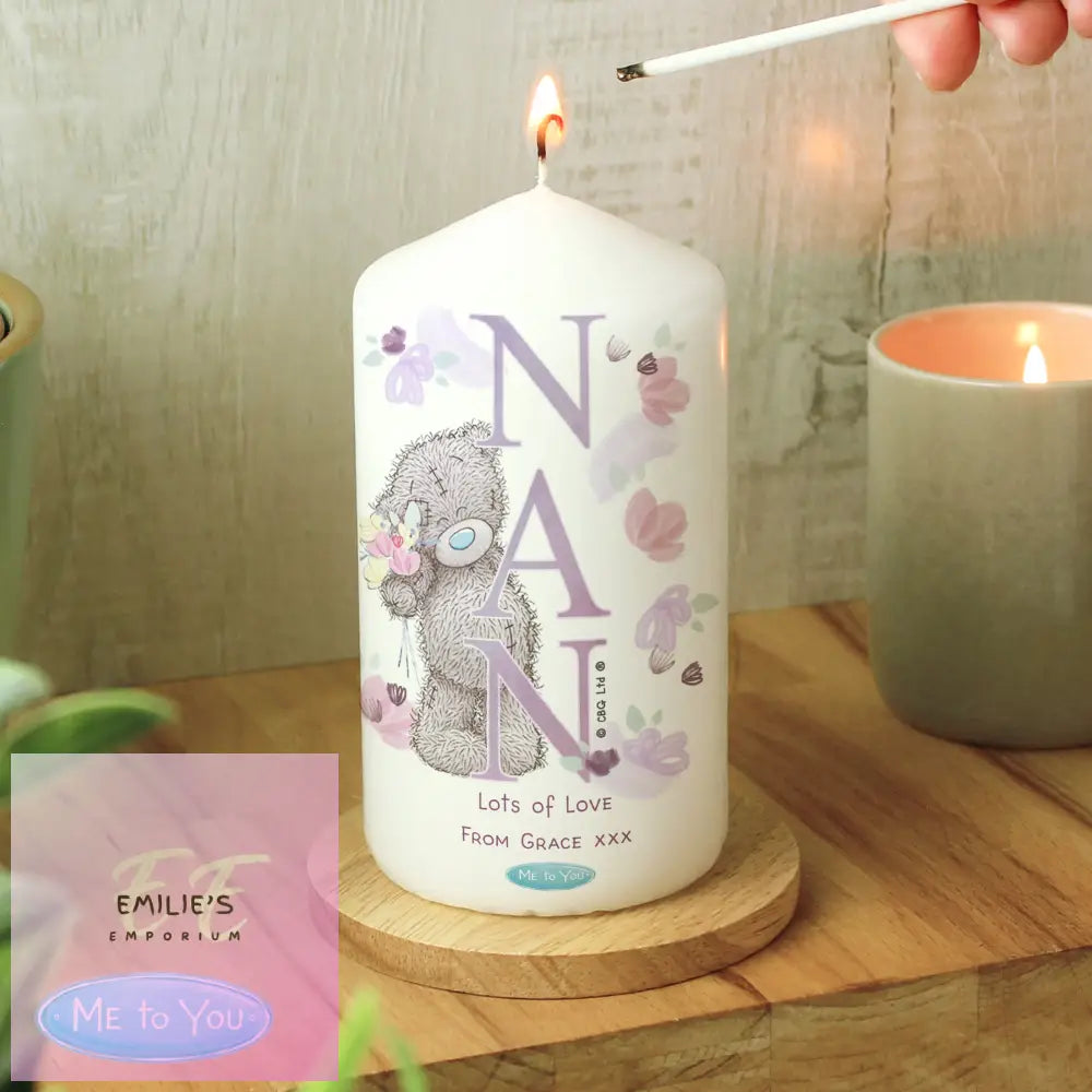 Personalised Me To You Nan Pillar Candle