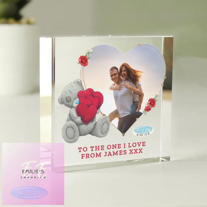 Personalised Me To You Valentines Photo Upload Glass Token