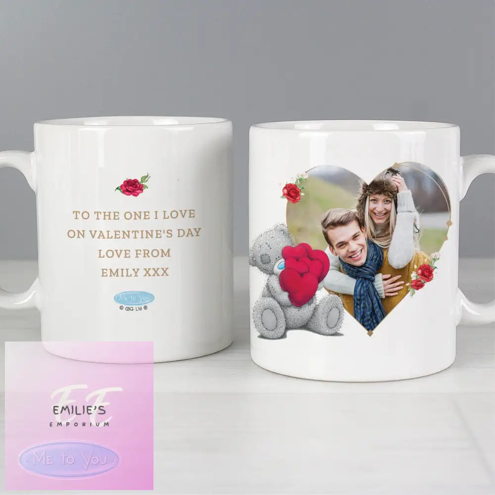 Personalised Me To You Valentines Photo Upload Mug