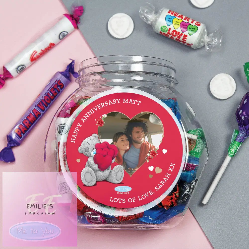 Personalised Me To You Valentines Photo Upload Sweet Jar