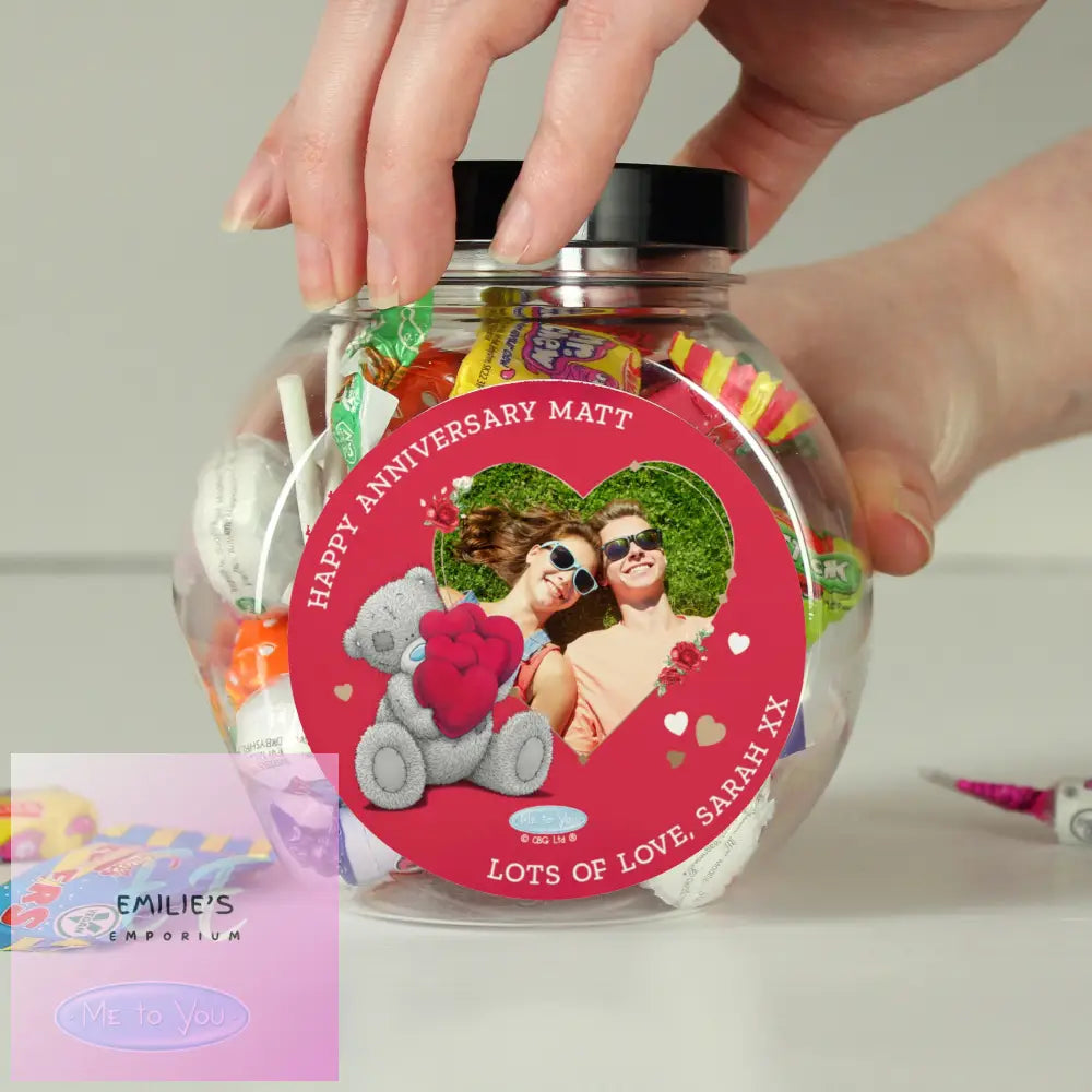 Personalised Me To You Valentines Photo Upload Sweet Jar