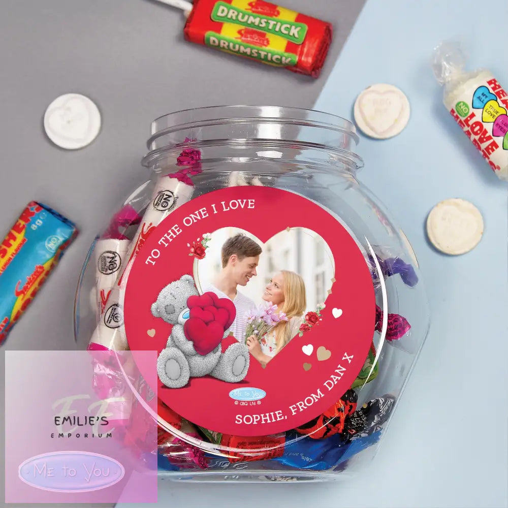 Personalised Me To You Valentines Photo Upload Sweet Jar