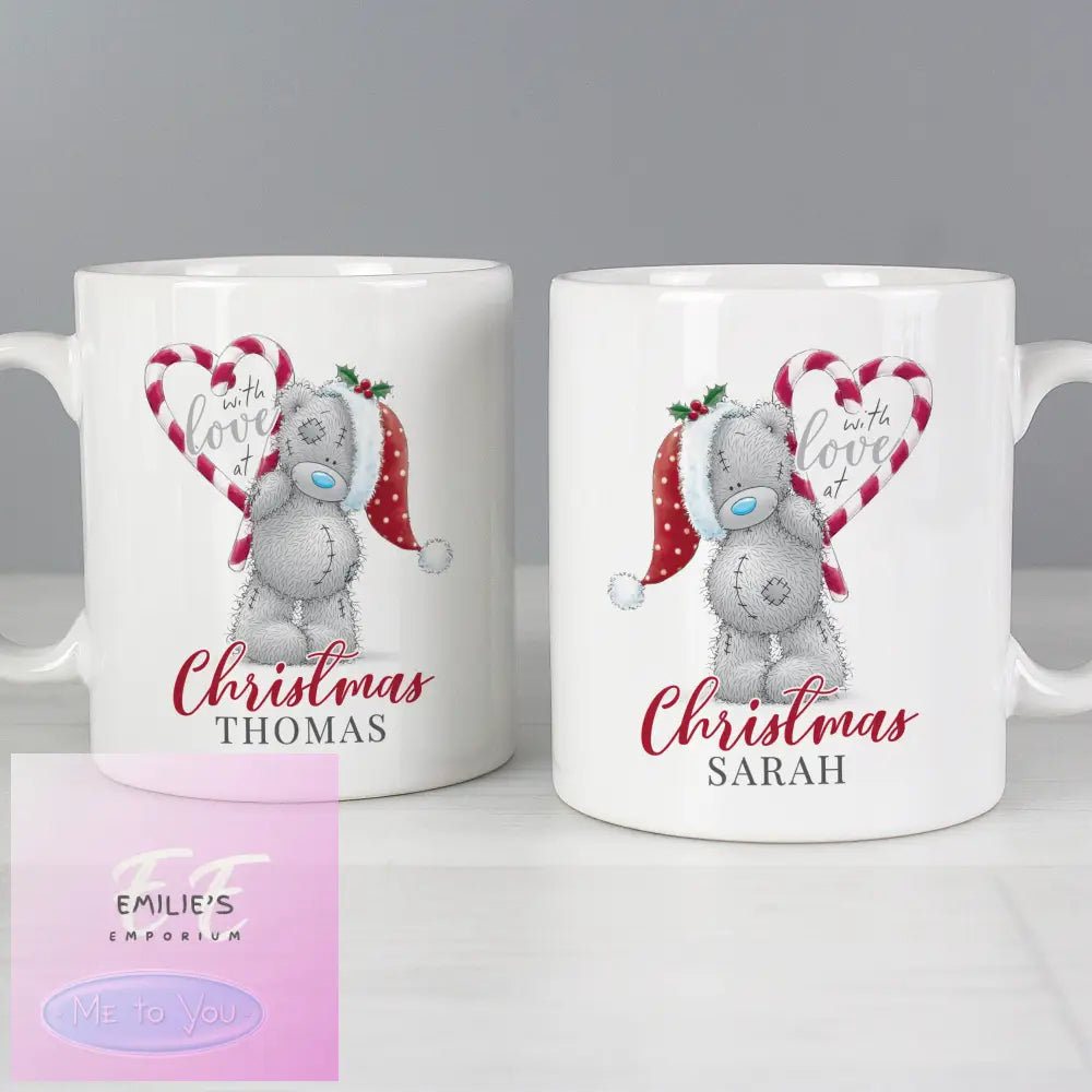 Personalised Me To You With Love At Christmas Couples Mug Set