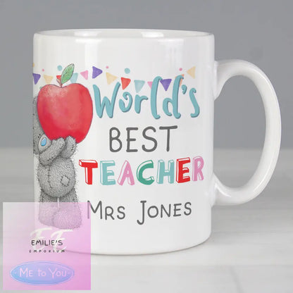 Personalised Me To You Worlds Best Teacher Mug