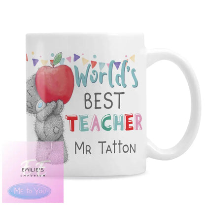 Personalised Me To You Worlds Best Teacher Mug