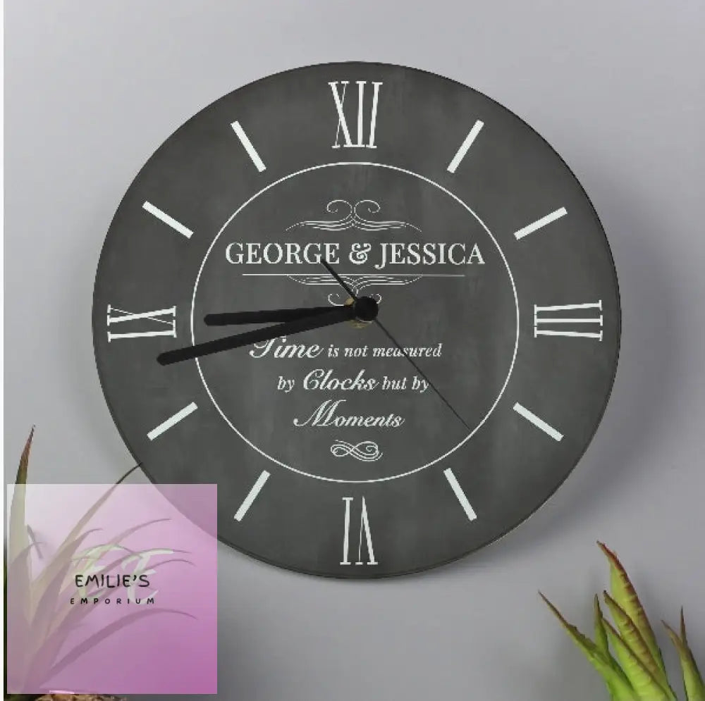 Personalised Measured In Moments Glass Clock