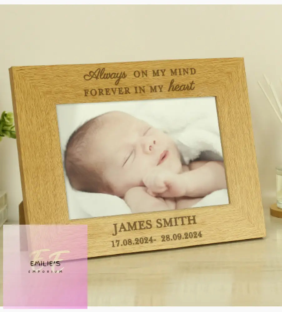 Personalised Memorial Always In My Heart 6X4 Wooden Photo Frame