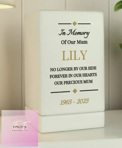 Personalised Memorial Small Wooden Urn