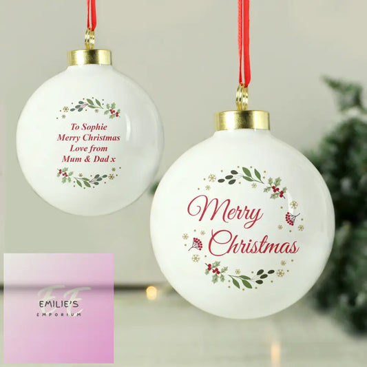 Personalised Merry Christmas Bauble