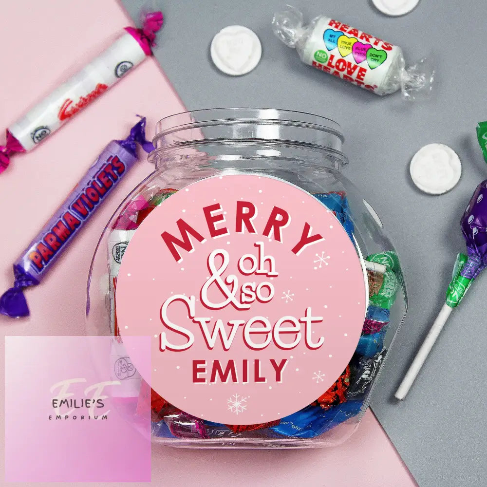 Personalised Merry & Oh So Sweet Jar