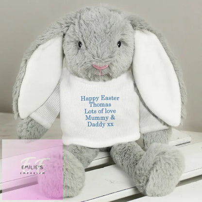 Personalised Message Bunny Rabbit - Blue