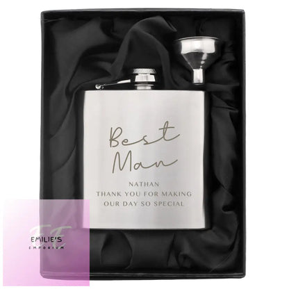 Personalised Message Wedding Party Hip Flask