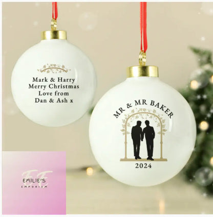 Personalised Mr & Bauble