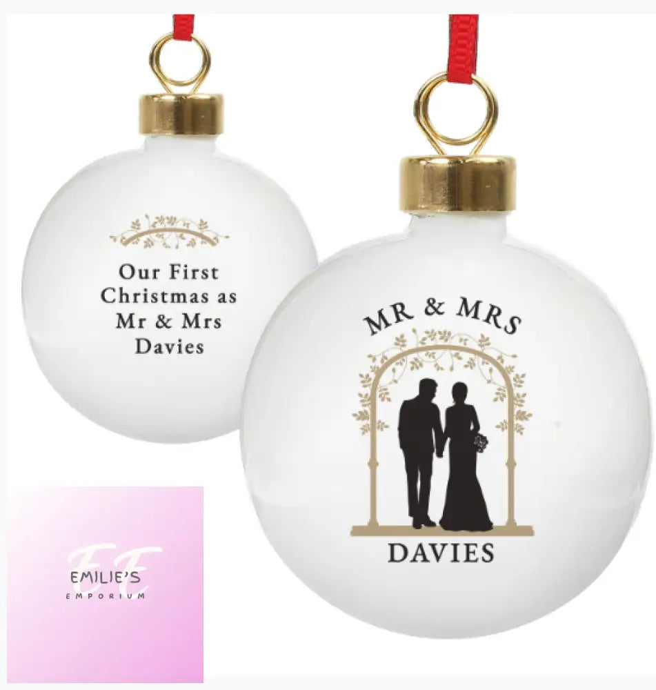 Personalised Mr & Mrs Bauble