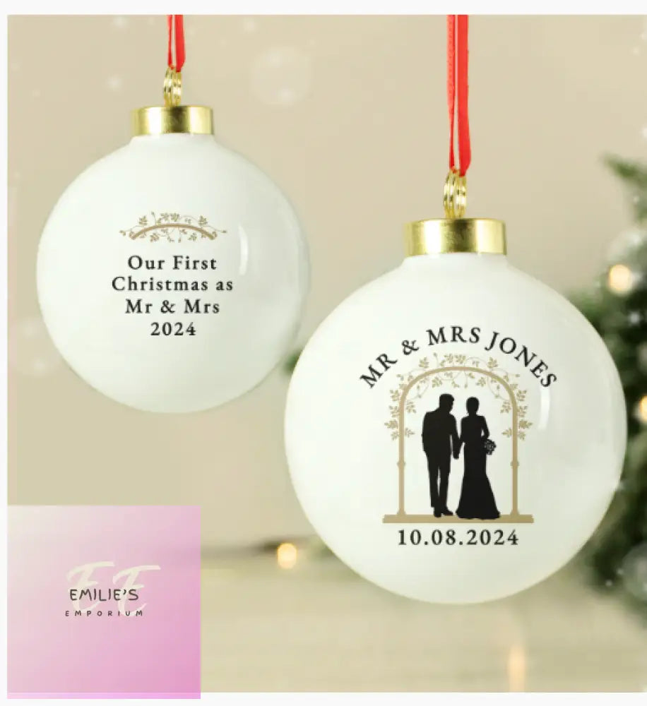 Personalised Mr & Mrs Bauble