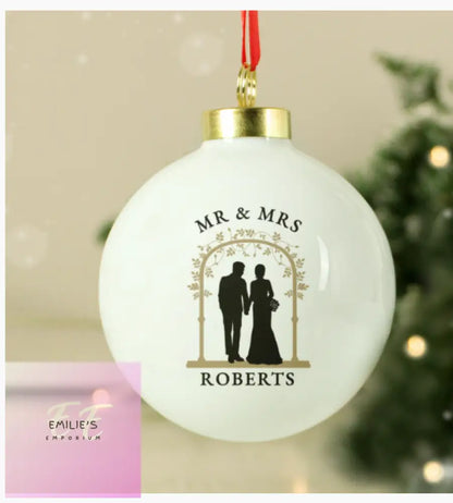 Personalised Mr & Mrs Bauble