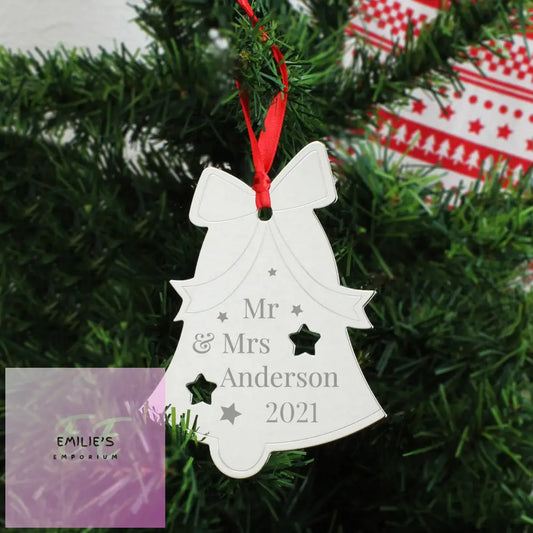 Personalised Mr & Mrs Bell Tree Decoration