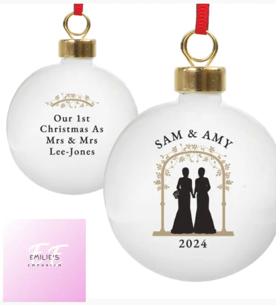 Personalised Mrs & Bauble