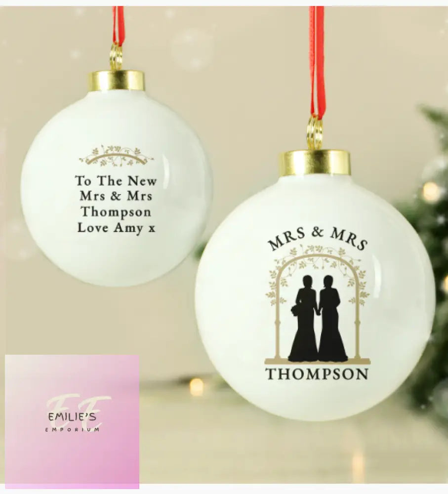 Personalised Mrs & Bauble