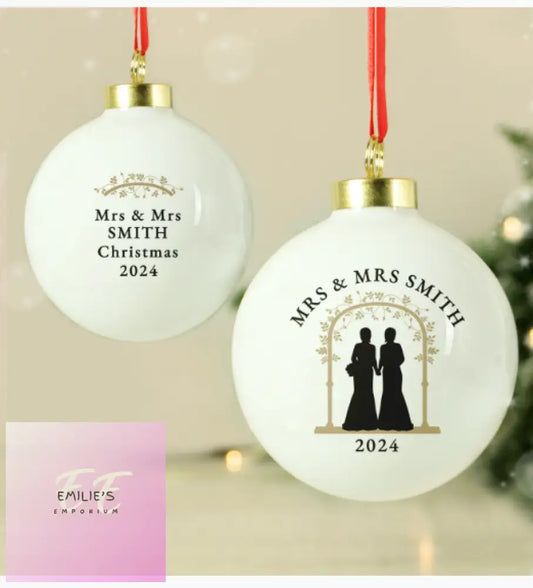 Personalised Mrs & Bauble