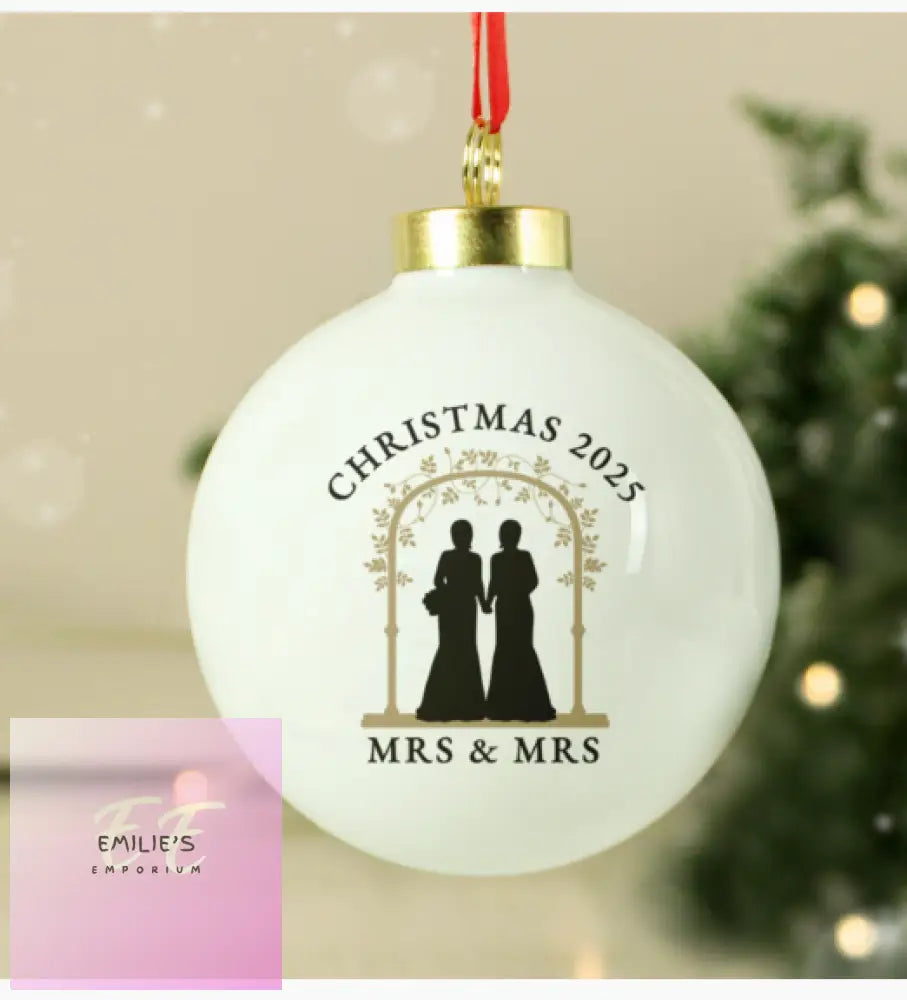 Personalised Mrs & Bauble