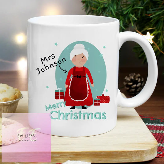 Personalised Mrs Claus Christmas Mug