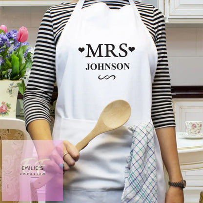 Personalised Mrs White Apron