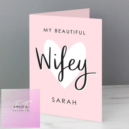 Personalised My Beautiful Wifey Card