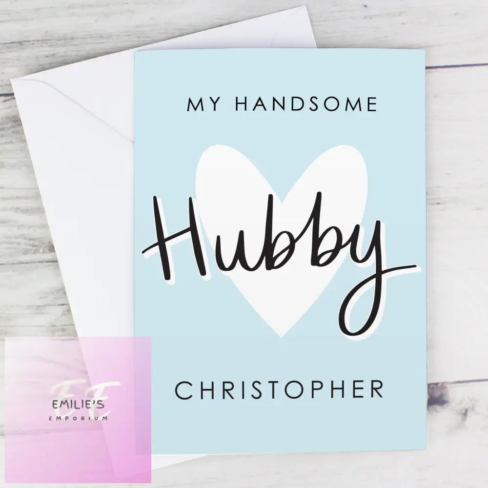 Personalised My Handsome Hubby Card