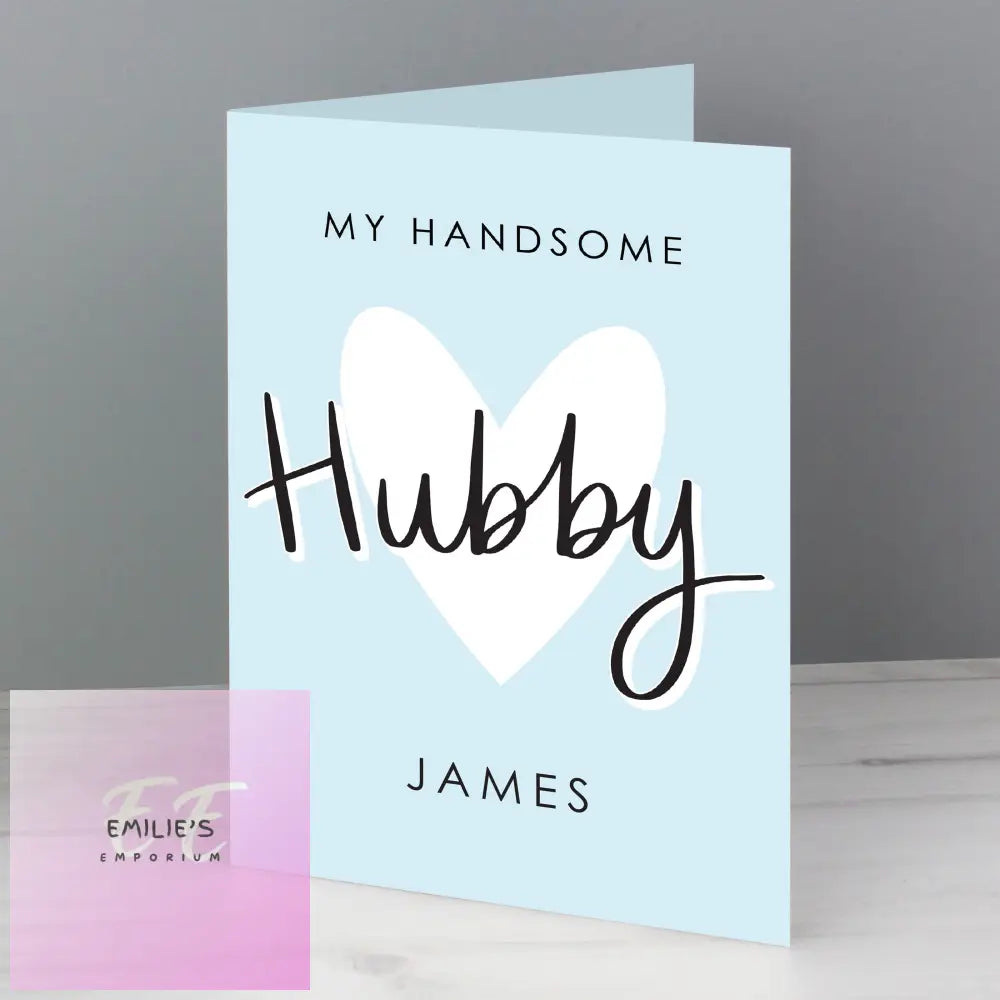 Personalised My Handsome Hubby Card