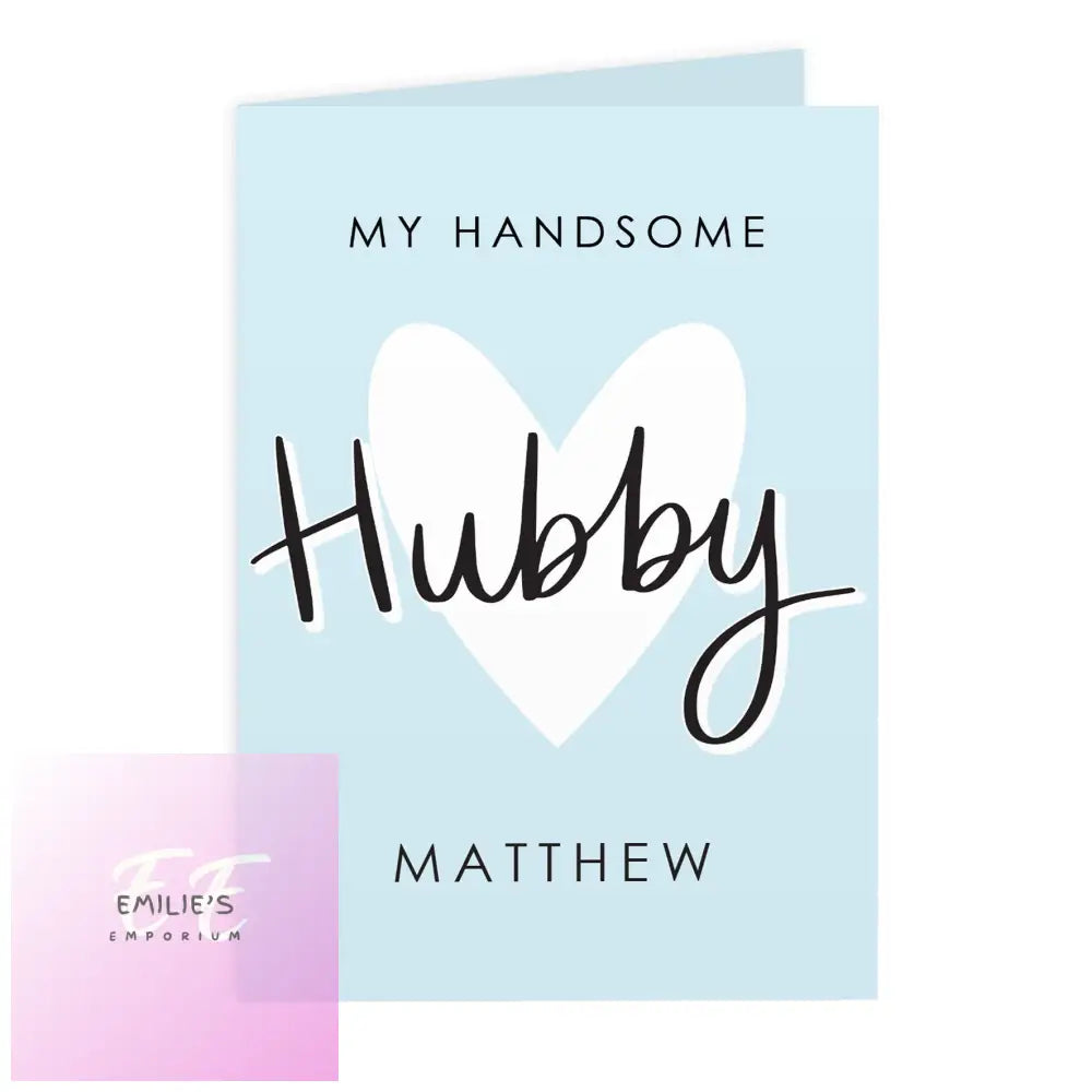 Personalised My Handsome Hubby Card