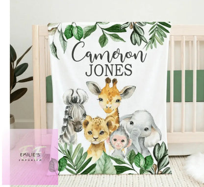 Personalised Name Blanket- Animal Design Choices