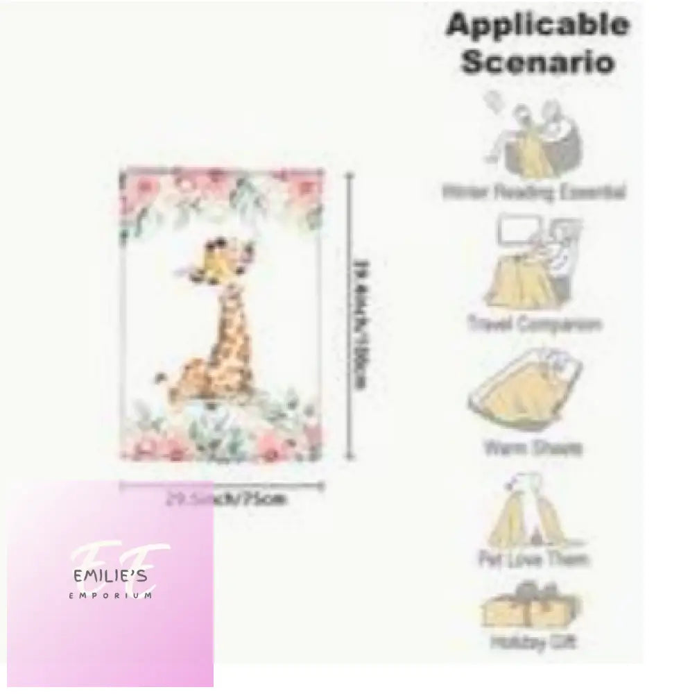 Personalised Name Blankets- Animal Design Choices Giraffe