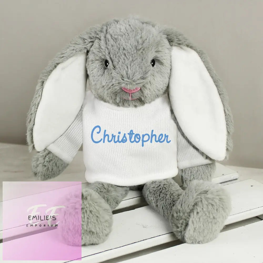 Personalised Name Only Bunny Rabbit - Blue