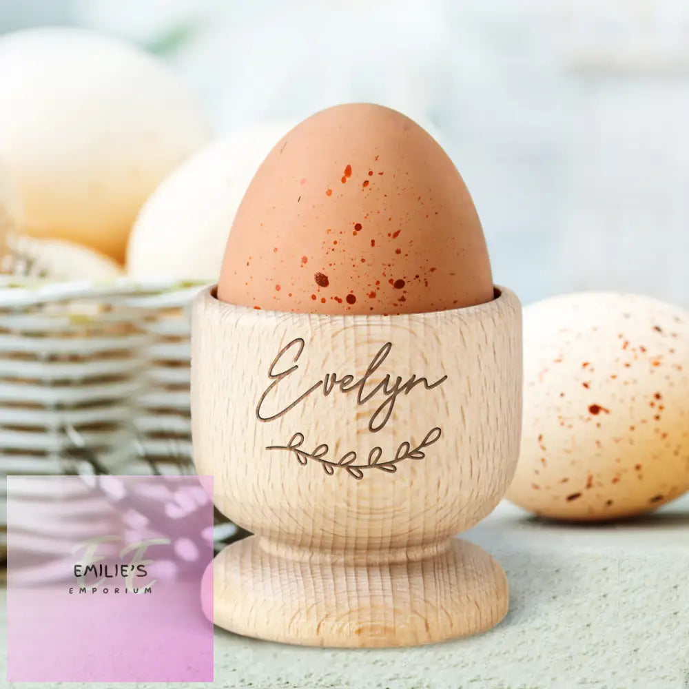 Personalised Name Wooden Egg Cup