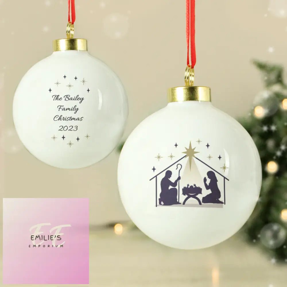 Personalised Nativity Bauble