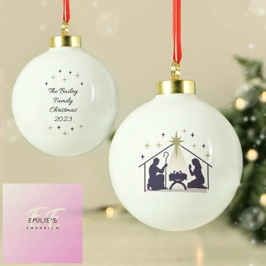 Personalised Nativity Bauble