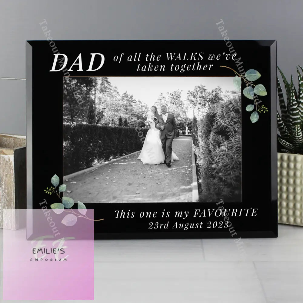 Personalised Of All The Walks 5X7 Glass Wedding Frame