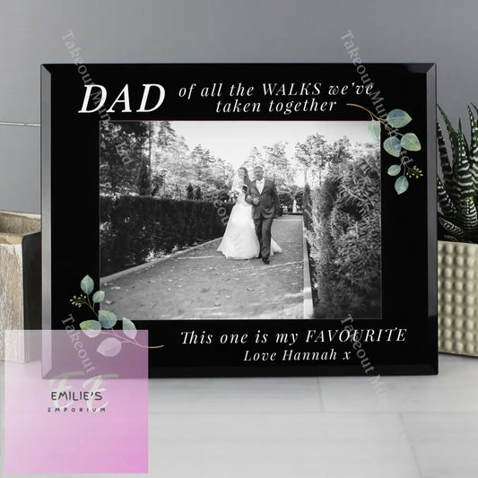 Personalised Of All The Walks 5X7 Glass Wedding Frame