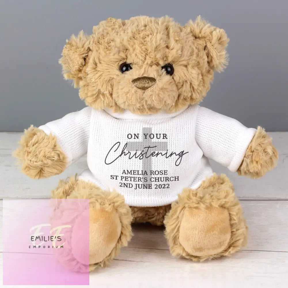 Personalised On Your Christening Teddy Bear