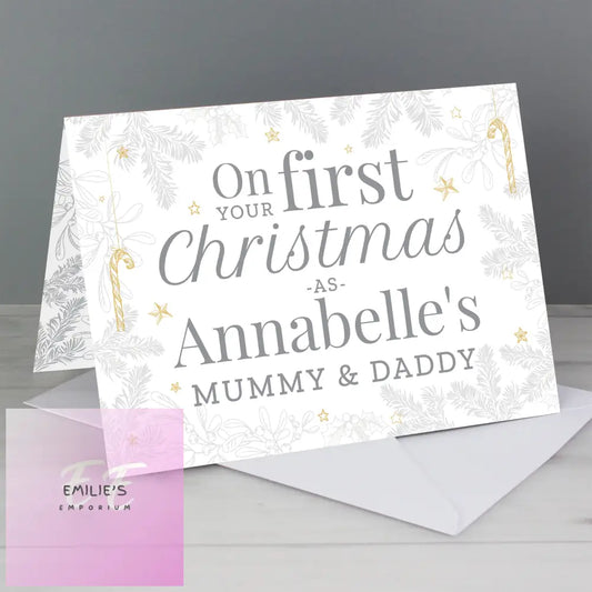 Personalised On Your First Christmas As Card