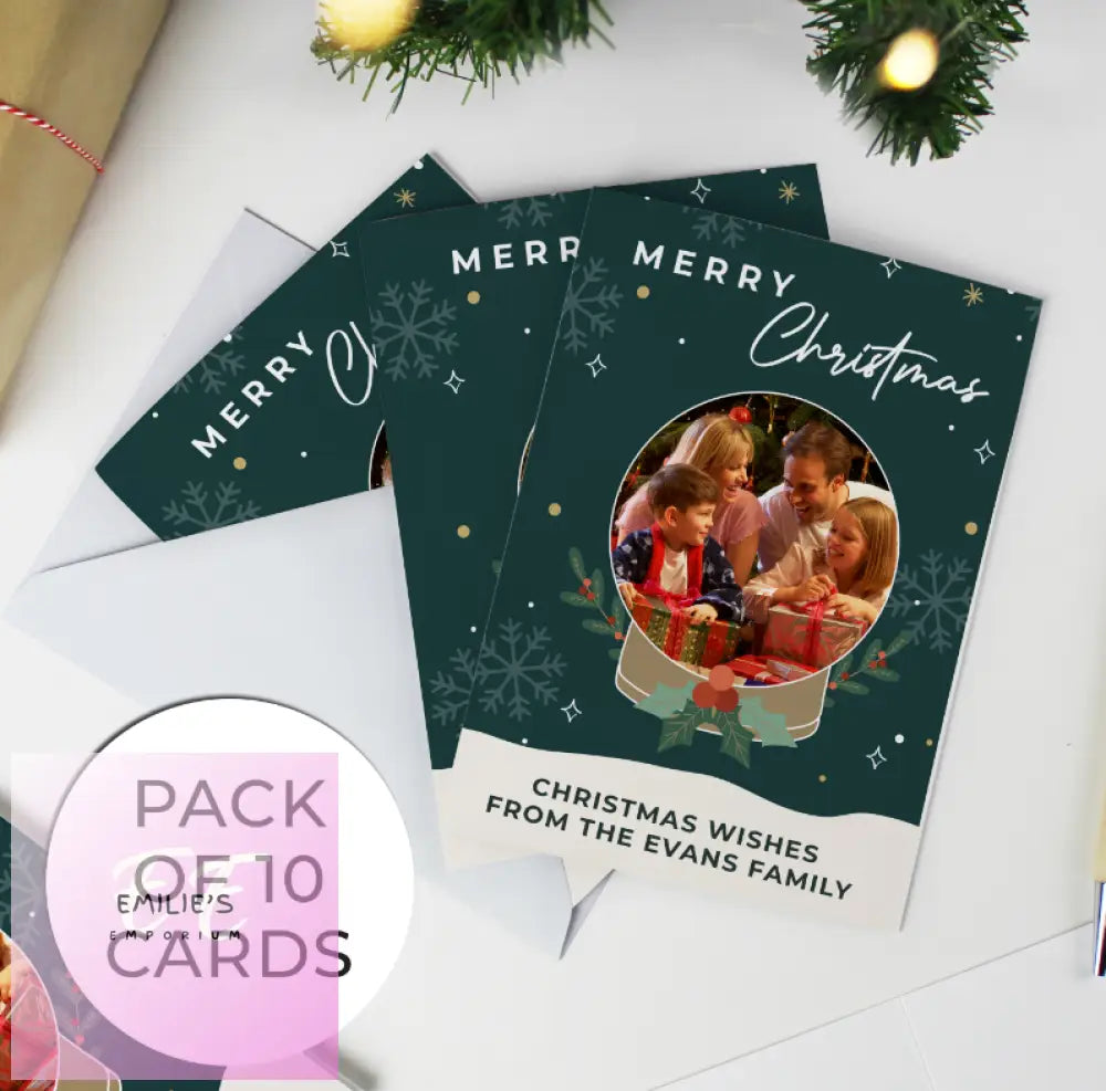 Personalised Pack Of 10 Christmas Cards - Photo Upload