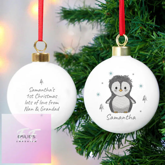 Personalised Pebbles The Penguin Bauble