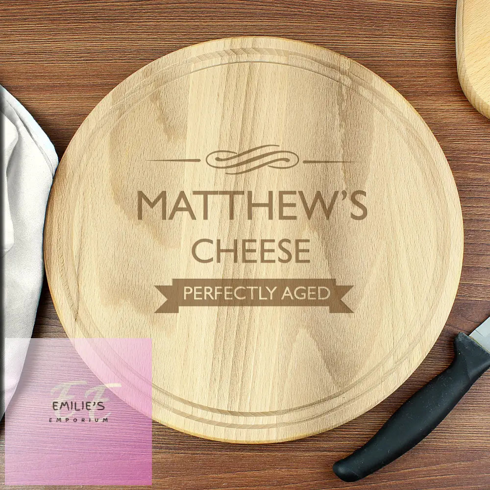 Personalised Perfectly Aged Round Chopping Board